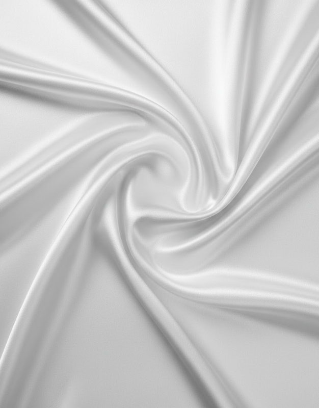 Silk Charmeuse Satin (White, 45")