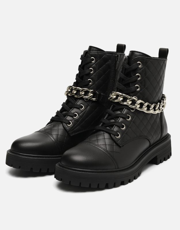 Chunky Flat Ankle Boot