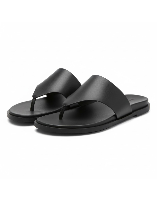 Jack & Jones Black Leather Sandal