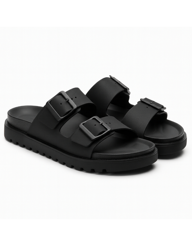 Jack & Jones Double-Strap Black Sandal
