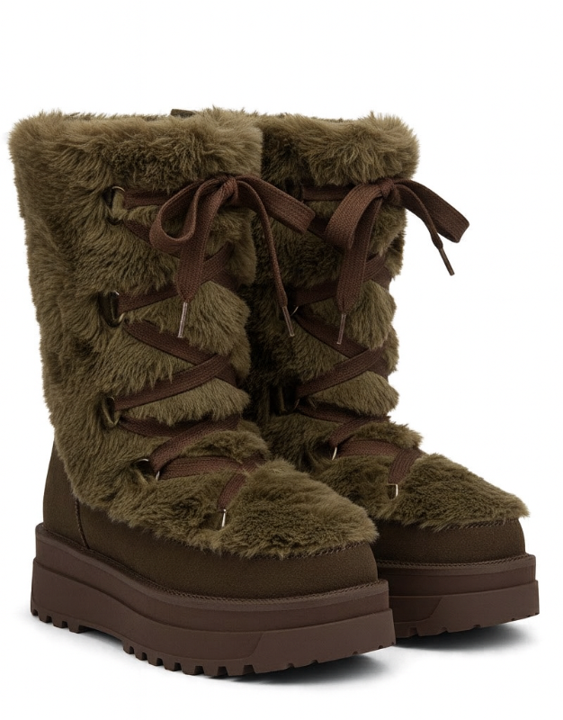 South Beach Fluffy Knee Snow Boots