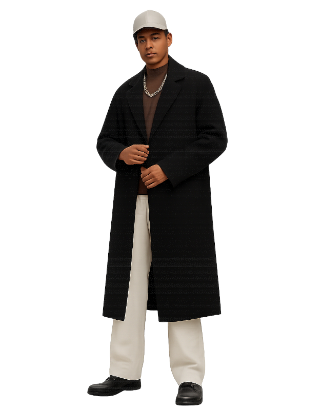Oversized Wool-Look Overcoat