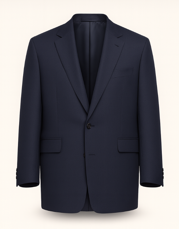 Double-Breasted Navy Blazer