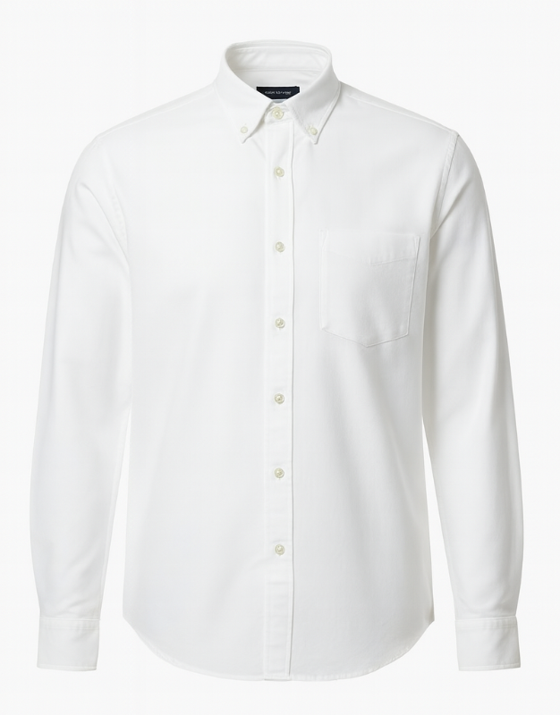 Relaxed White Oxford Shirt