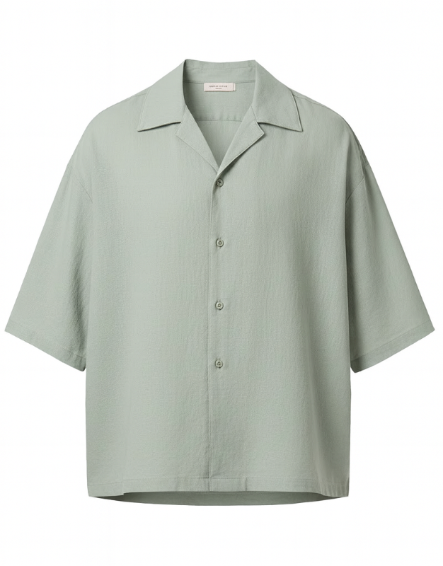 Boxy Linen Look Oversized Shirt