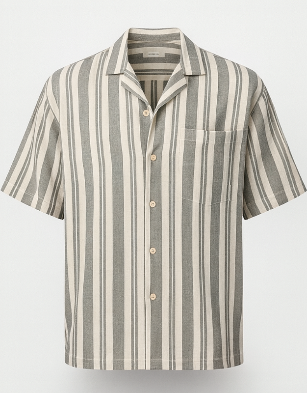 Short-Sleeve Printed Camp Collar Shirt