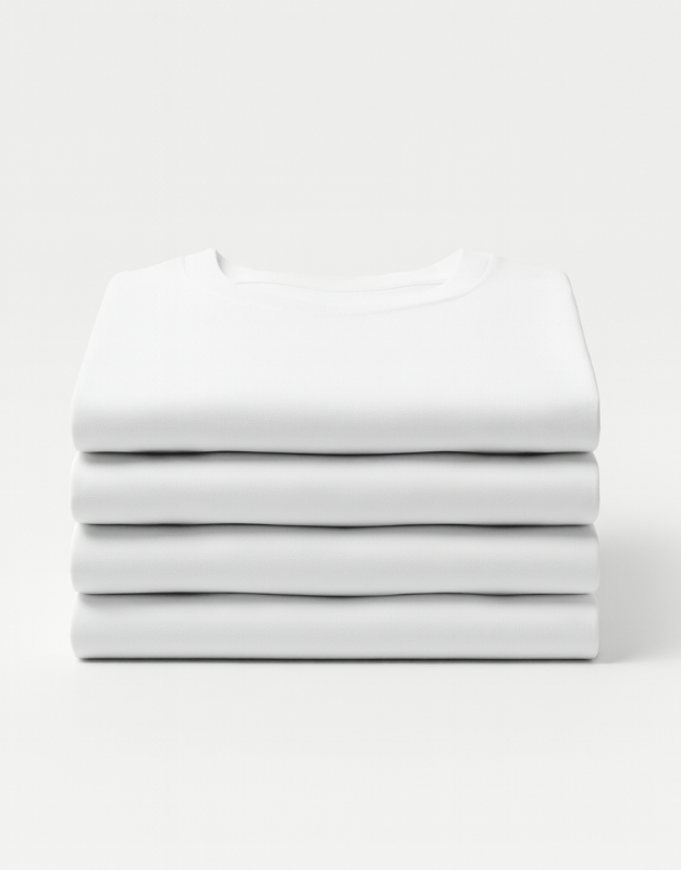 Plain White Crew-Neck T-Shirt