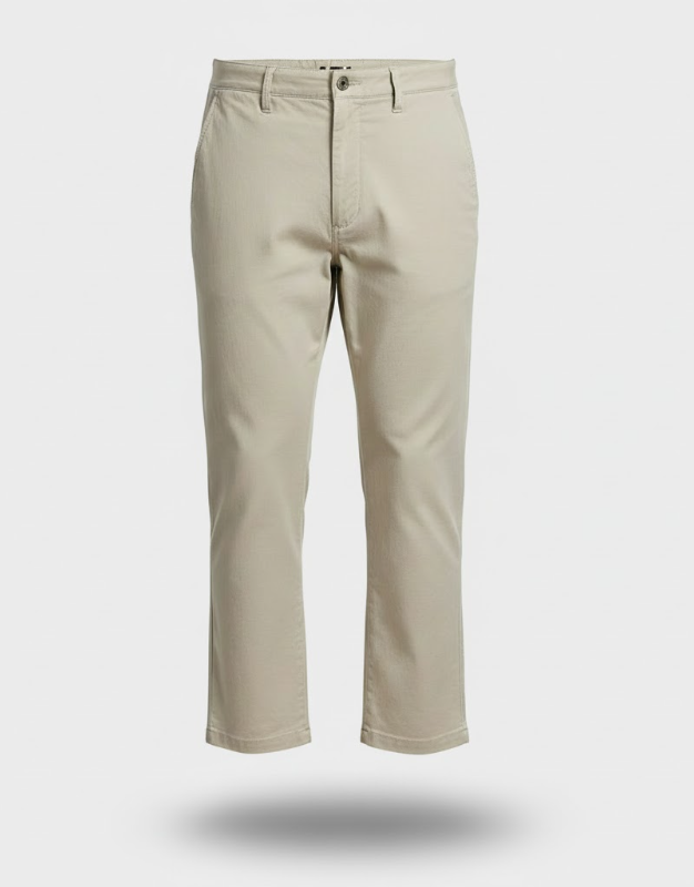 Cropped Cotton-Twill Trousers
