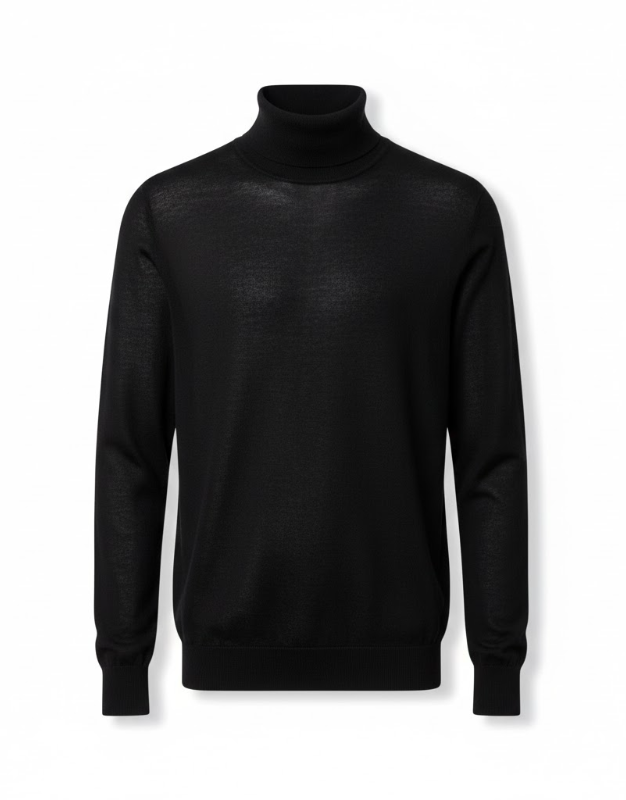 Fine-Knit Turtleneck Sweater