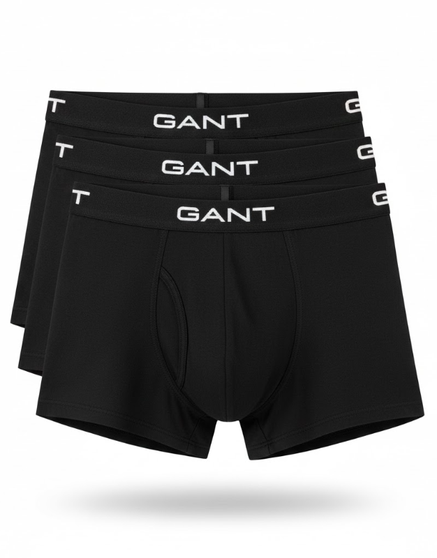 3-Pack Trunks in Black Cotton
