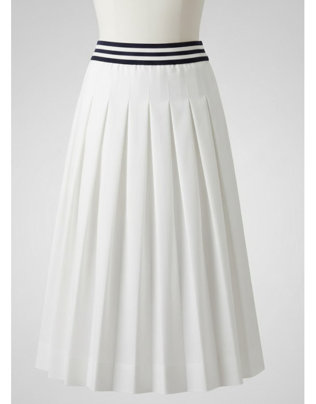 High-Waist Box Pleat Skirt