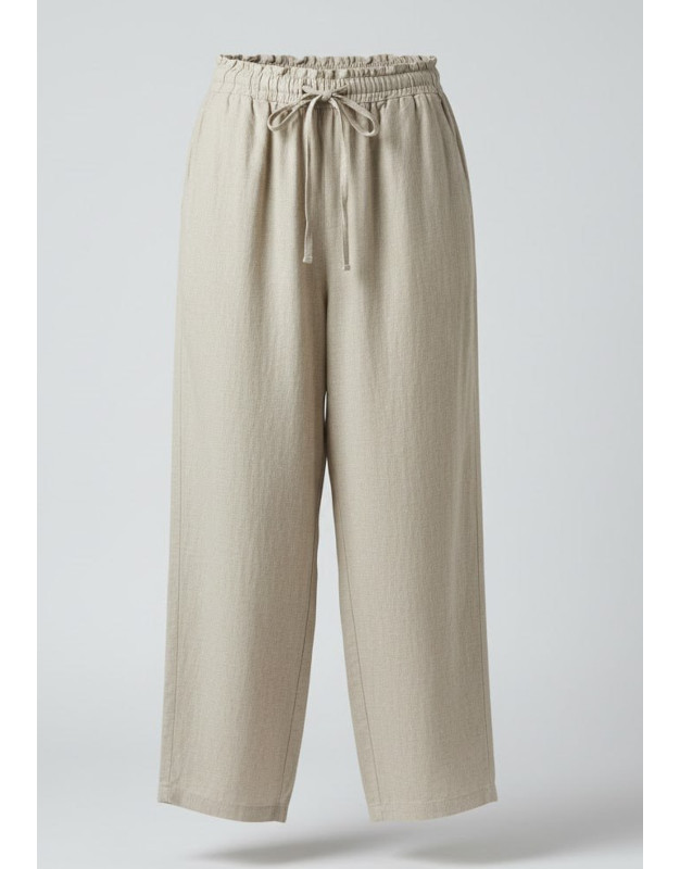 Loose-Fit Linen-Blend Trousers
