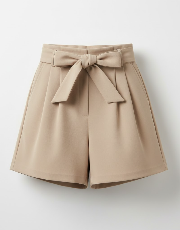 Tailored Box-Pleat Shorts