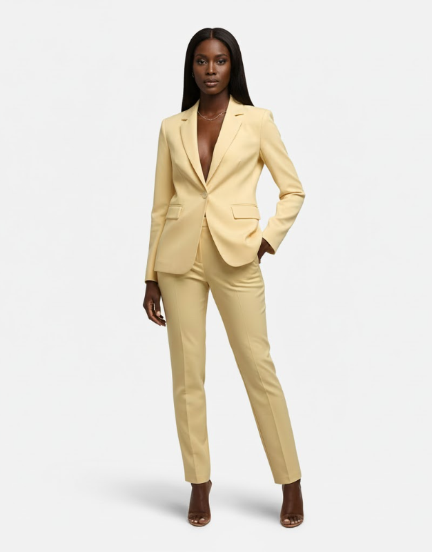 Tailored Single-Breasted Pantsuit