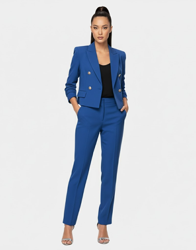 Cropped Blazer & High-Waist Skirt Suit
