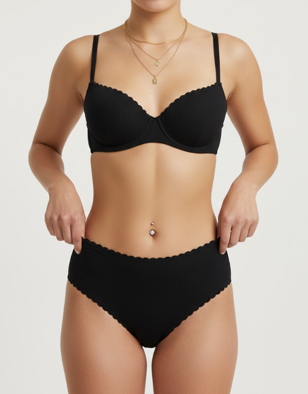 Cotton Mix Bralette & Brief Set