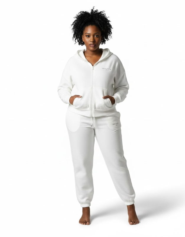 Plus Printed Hoodie & Jogger Tracksuit