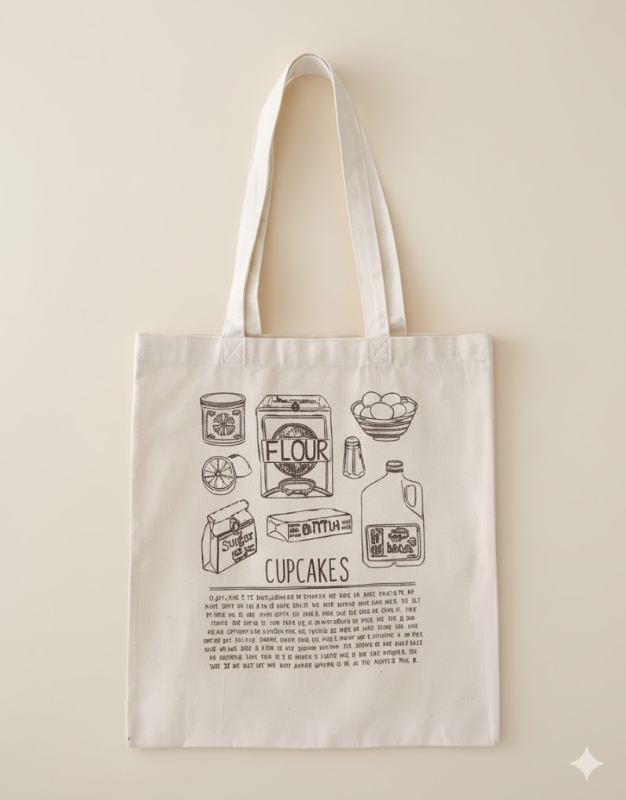 Large Neutral Canvas Shopper